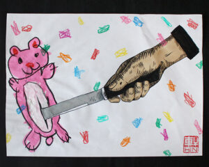 Hin Sketch-Ripped Teddy Bear