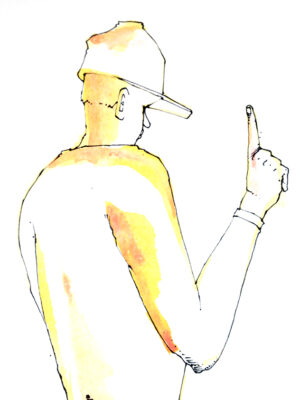 RUN Sketch-Man Standing (Detail Hand)