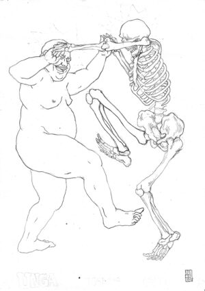 UNGA Sketch-Dancing Man and Skeleton Scan