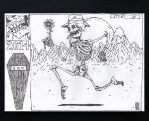 UNGA's Running Skeleton sketch